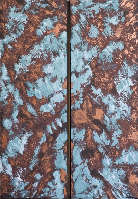 Passions V & VI by Darlene Langendonk | Acrylic on gallery wrapped canvas Passions V & VI